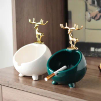 Creative ashtray, cute home ashtray, stylish and minimalist modern decoration in living room, bedroom storage items