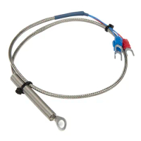 FTARR01 PT100 type 0.5m metal screening cable 6mm 5mm diameter hole ring head RTD temperature sensor