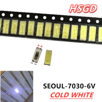 110pcs FOR Repair Sony Toshiba Sharp LED LCD TV backlight Seoul SMD LEDs 7030 6V Cold white light emitting diode STWBX2S0E