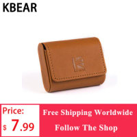 KBEAR High-end Leather Earphone Case Headset Accessories Earbuds Storage Headphone Bag With LOGO For KBEAR Aurora TRI I3 Pro