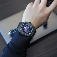 44/45mm Carbon Fiber Apple Watch Case Compatible Apple Watch 8/7/6/5/4/SE apple watch band