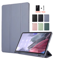 For Funda Galaxy Tab A7 Lite Case 8.7 inch Flip Stand Soft TPU Back Tablet for Samsung Galaxy Tab A7 Lite Case with Pen Holder