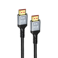 【FJ】HDMI 2.1 公對公 4K/8K120Hz 3M編織鍍金接頭影音傳輸線(SU6-協會認證)
