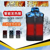 電热馬甲 USB恆溫發熱背心 棉背心石墨烯電熱馬甲USB智能恆溫發熱服冬季棉背心男童外套前後保暖背心