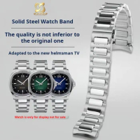 For Mido Steersman TV series M049526A Original style Refined steel Folding buckle Watch strap 22mm Silver Waterproof Watchband