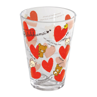 拉拉熊紅粉愛心系列透明立體塑膠水杯 - (兩款)