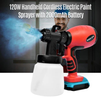 800ml 120W Electric Paint Sprayer Machine Spray Gun Airbrush Quick Cordless Paint Sprayer 3 Patterns with Flow Rate Control