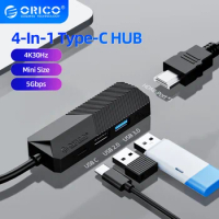 ORICO Usb To Type C Adapter Usb-c Splitter C To HDMI-4K HD Laptop Tablet Phone Conversion Connector Hdmi Splitter Pc Accessories