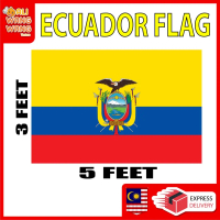ECUADOR FLAG 3x5 FEET KAKI / READY STOCK MALAYSIA / BENDERA NEGARA ECUADOR FLAG
