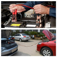 สายต่อแบบจัมเปอร์, ความยาว 2 เมตร, 500AMP, สำหรับแบตเตอรี่รถยนต์และรถบรรทุก, เหมาะสำหรับการเริ่มต้นใ