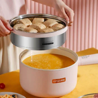 Electric Hot Pot Integrat Long Handle Pot Ceramic Non-stick Pot Dormitory Household Electric Cooking Pot Kitchen Tool 220V