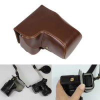 PU Leather Case Camera Bag For SONY A6600 ILCE-6600 Protective Shell Cover With Battery Opening