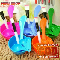 SET KUAS MASKER + MANGKUK  (Mangkok Kuas Pengaduk Sendok) - Mangkok Masker Wajah Kecantikan