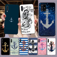 blue Anchor Art soft Phone Cover For samsung Galaxy A53 A52S A13 A14 A21S A22 A23 A24 A32 A33 A34 A40 A50 A51 A71 A73 case