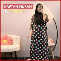 (VITRI SHOP) 02 KAFTAN SLEEP DRESS LABUH WITH POCKETS COTTON POLYSTER MEMERI, SLEEVE SLEEPWEAR, RELA