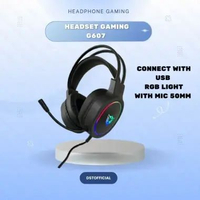 Headset Gaming G607 dengan Mikrofon Panjang, Headset Gaming Khusus 7.1-channel untuk Mendengarkan da