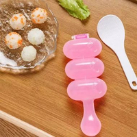 Cetakan Nasi Bento Bulat Alat Kepal Bola Onigiri Pembuat Sushi Goyang Shaker Praktis Bekal Anak Lucu