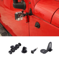 Engine Hood Corner Action Camera Bracket Stand For Jeep Wrangler JK JL JT 2007-2022 Accessories, Black
