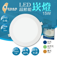 寶島之光 LED崁燈 15W 一體成型 崁孔15公分 崁燈 內置驅動器 全電壓 小玩子