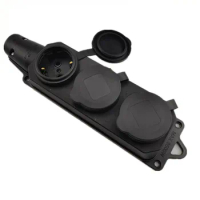 NEW Black 250V 16 AMP 3 PIN Indudtrial Site Plug AC Sockets Male/Female 3600W Waterproof Level IP44