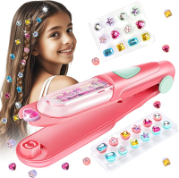 Hair Gem Stamp Set  Girls Toy Shiny Hair Jewelry  Hair Styling Tool with Reusable Shiny Diamonds  Bi