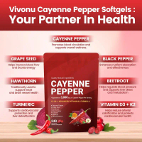 Kapsul Vitamin D3+K2 Kapsul Lada CAYENNE 240 biji