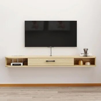 Floating TV Unit, 79'' Wall Mounted TV Cabinet, Modern Entertainment Media Console Center Large Storage TV Bench