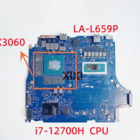 LA-L659P For G15 Special Edition 5521 Laptop Motherboard with i7-12700H CPU RTX3060 (GN20-E3-A1) GPU 100% Fully Tested