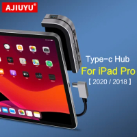 AJIUYU USB C HUB for iPad Pro 11 12.9" 2020 2018 Type C Dock USB 3.0 HDMI 3.5mm PD Port Splitter Adapter Converter Tablet Hub