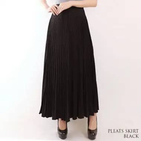 Evercloth Pleats Rok Panjang Wanita Semua Ukuran Navy