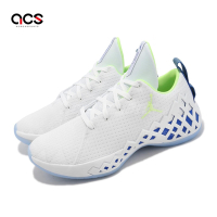 Nike 籃球鞋 Jumpman Diamond Low PF 白 藍 螢光綠 D77 氣墊 低筒 FB7169-131