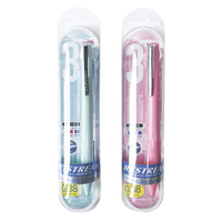 日本製造UNI溜溜筆JETSTREAM三色原子筆SXE3-JSS-38(筆芯0.38mm黑紅藍3色圓珠筆)