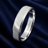 SAN950 Cincin Pria Palladium Platinum P06 - Ring Nikah Premium Custom Handmade emas putih single