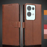 Wallet Flip Cover Leather Case for OPPO Reno 8 Pro 5G 6.7"/ Reno 8 5G 6.4" Pu Leather Phone Bags Protective Holster Fundas Coque
