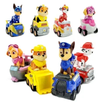 Genuine Paw Patrol Action Figure Chase Skye Car Toy Patchwork Blocks Fire Fighting inertia Taxiing Car Fall-resistant Boy Gift