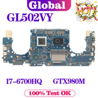 KEFU Laptop Motherboard For ASUS GL502VY GL502V GL502 Mainboard I7-6700HQ GTX980M-8G/4G Notebook Maintherboard DDR4