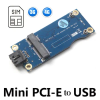 XT-XINTE Mini PCI-E WWAN Test Card USB 4Pin Mini PCI Express Adapter with SIM Card Slot for 3G/4G Module for HUAWEI SAMSUNG ZTE