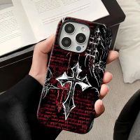 Dark Graffiti Cross 2-in-1 Hard Phone Case Compatible with iPhone 12 Pro Max 13 Pro Max 14 15 16 Pro