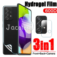 Hydrogel Film For Samsung Galaxy A52 4G/5G Front Screen+Back Cover+Camera Safety Film 3in1 Samsun A 52 SM-A525F A526B Not Glass
