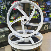 ล้อแม็ก(RACING-HL)หน้าดิส+หลังดรัม MIO125I-ขอบ17 สีขาว สีขาวปัด เลือกสีได้
