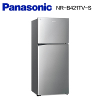 Panasonic國際牌 422公升 台灣製 一級能效變頻ECONAVI鋼板雙門冰箱 NR-B421TV-S 晶漾銀