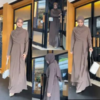 Shanum Dress Ceruty Simple Ootd Bridesmaid Wudhu Friendly DRESS SAJA MILO