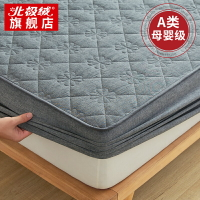 日式水洗全棉床笠單件夾棉床套加厚床罩防塵席夢思床墊保護套防滑