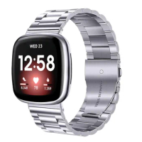 Stainless Steel Strap For Fitbit Versa 4 3 Watch Metal Wristband Loop Clasp For Fitbit Sense 2 Bracelet Band