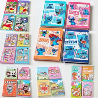 4 Pcs Anime Notebook Disney Stitch Sanrio Labubu Chiikawa Mikko A5 Notebook Cute Book Draft Notepad 