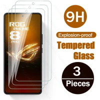 ROGPhone8 Pro 5G Glass 3PCS 9H Premium Tempered Glass For Asus ROG Phone 8 Pro 5G 2024 AI2401 6.78" Full Cover Screen Protector
