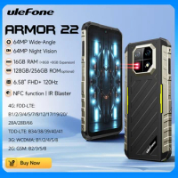 [World Premiere]Ulefone Armor 22 Rugged Phone ,16GB (8GB+8GB) RAM ,128GB/256GB ROM , Android 13 Smartphone,NFC 64MP 4G Phone