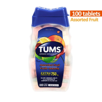 TUMS 抗酸咀嚼鈣片 750毫克（EXP 2028年） 100粒 混合水果味 孕婦鈣 舒緩胃部不適