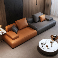 科技布沙發客廳小戶型現代簡約北歐創意設計師豆腐塊超深坐寬沙發