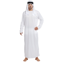 Pakaian lelaki Arab tengah UAE jubah untuk lelaki lengan panjang Arab Muslim timur tengah krew leher Maxi-Muslim Dubai Thobe panjang Abaya